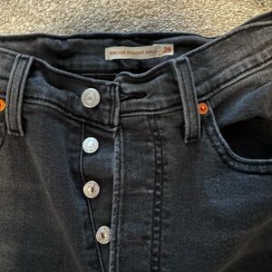 Levi's Black Straight Leg Jeans